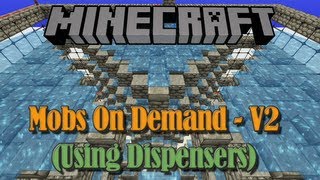 Mobs On Demand v2 Using Dispensers  Minecraft 13 spawner [upl. by Marya]