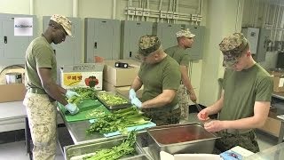 US Marine Chefs Chow Hall Preparation [upl. by Milda]