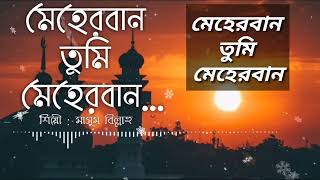 Meherban Tumi Meherban Munaem Billah Lyrics Video Islamic Song 2022 New Bangla Islamic Song [upl. by Elttil]