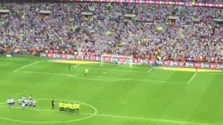 Huddersfield winning penalty vs Reading from the stands Championship Playoff Final 290517 Wembley [upl. by Ahsiekrats251]