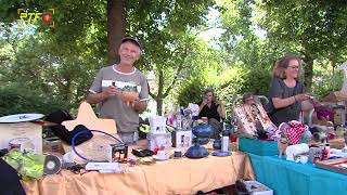 Über 140 Verkaufsstände auf dem Flohmarkt in der Tübinger Uhlandstraße [upl. by Eirruc]