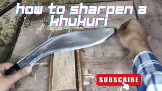 How to Sharpen A Khukuri A complete guide on Sharp a Nepalese Kukri  Himalayan Blades [upl. by Reeta]