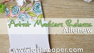 Altenew Artist Markers Release  January 2017 [upl. by Nnayrb]