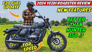 2024 Yezdi Roadster Black Review New features amp Top Speed  Better Than Hunter 350 [upl. by Mendelson]