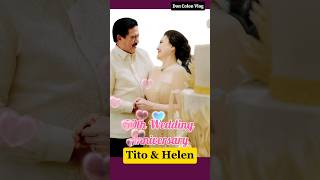 Tito Sotto amp Helen Gamboa Wedding anniversary shortsviral filipinoactress trending tvj [upl. by Hairam388]