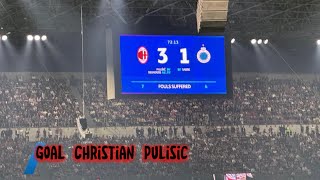 MilanClub Brugge 31 Gaol Christian Pulisic [upl. by Bridie155]