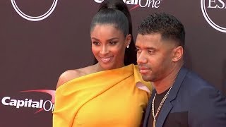 Ciara and Russell Wilson on the red carpet for the 2018 ESPYS in Los Angeles [upl. by Limaa]