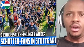 Scottish Fans Invade Germany Tartan Army Stuttgart REACTION [upl. by Limaa]