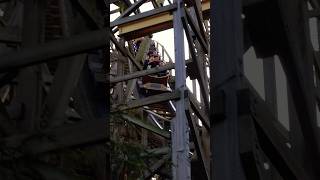 Wodan 🎢 hallowinter wodan europapark woodencoaster rollercoaster viralvideo youtubeshorts [upl. by Auginahs632]