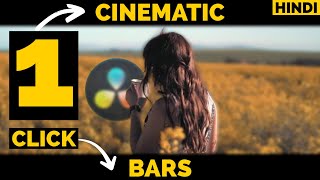 How to add CINEMATIC BARS in Davinci Resolve 18 HINDI [upl. by Nnyltiak]