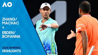 MachacZhang v BopannaEbden Highlights  Australian Open 2024 Semifinal [upl. by Meridith]