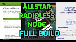 RADIOLESS ALLSTAR NODE FULL SET UP AND BUILDRaspberry pi 3b [upl. by Leaper]