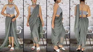 How to Wear Saree in Dhoti Style  Dhoti Style Saree Draping Tutorial [upl. by Eimmak]