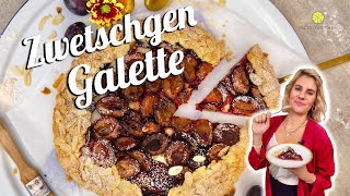 Zwetschgen Galette I einfacher Pflaumenkuchen  Felicitas Then [upl. by Eihcir]