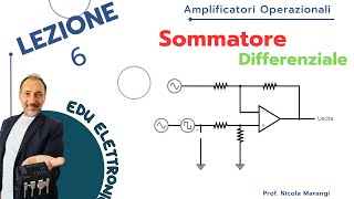 Amplificatore Operazionale Configurazione Sommatore e Differenziale  Esempio Pratico con Falstad [upl. by Dlanod]