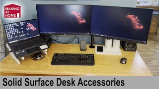 Solid Surface Desk Accessories [upl. by Annaehr]