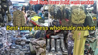 Gopi Nath Bazar Delhi cantt army Store All army dress  Laxmi tevar vlogger [upl. by Asira]