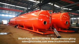 skid mounted Sodium hypochloriteHydrochloric acid storage tank 80000L [upl. by Romney]