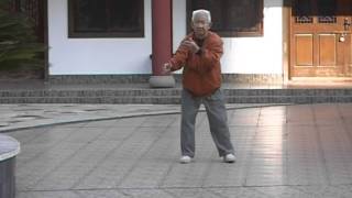 Master Zhou Qingxian 87 yearsTaijiquan style Wu Long form [upl. by Ymmit]