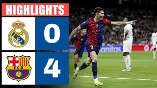 🔴 Resumen  REAL MADRID vs BARCELONA 0  4  HIGHLIGHTS  LaLiga 202425 [upl. by Nasus]