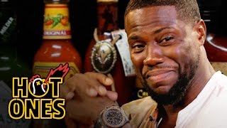 Kevin Hart Catches a High Eating Spicy Wings  Hot Ones [upl. by Hulen]