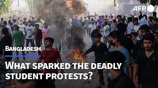 What sparked Bangladeshs deadly protests  AFP [upl. by Aidaas]