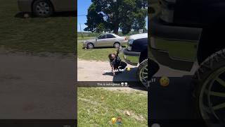 SQUATTED TRUCK GETTING PULLED OVER IS INSANE automobile fordf150 offroad youtubeshorts [upl. by Ronoc]