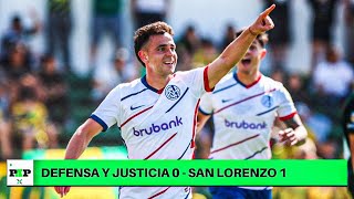 DEFENSA Y JUSTICIA 0 SAN LORENZO 1  RESUMEN PASO A PASO  HD [upl. by Wallinga158]