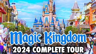 Magic Kingdom 2024  Walkthrough amp Rides at Walt Disney World 4K [upl. by Roshelle]