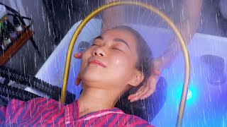 ASMR  The Most Relaxing Hair Spa on a rainy day  Scalp Treatment [upl. by Cinderella219]