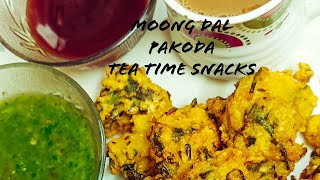 Kukure Moong Dal Pakode  tea time snacksshorts [upl. by Evanthe]