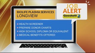 JOB ALERT Biolife Plasma Services in Longview needs a Health Screener [upl. by Braunstein669]