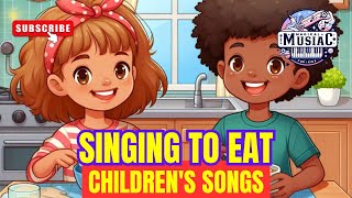 🍴 Singing at Lunch 🎵 Childrens Songs  Videos for Children 🌟 kidsmusic childrensmusic [upl. by Arraik]