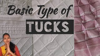 Different types of tucks  tucks basic Type of tucks  Beginners learn how to do in easy way [upl. by Hendrickson]