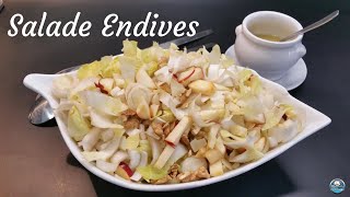 Recette SALADE ENDIVES POMME NOIX EMMENTAL et sa sauce vinaigrette 😋 🍎🧀 [upl. by Senilec926]