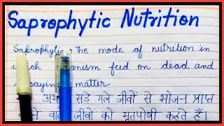 What is Saprophytic Nutrition  Definition of saprophytic nutrition  Saprophytic nutrition kya hai [upl. by Dallas]