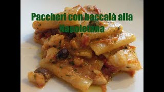 Paccheri con baccalà alla Napoletana con lo Chef Domenico Tromiro [upl. by Maudie]