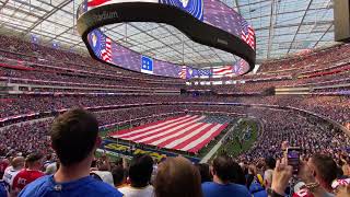 INSIDE SOFI STADIUM FOR THE NFC CHAMPIONSHIP ON 13022–RAMS INTROS AND NATIONAL ANTHEM BY BRANDY [upl. by Byler]