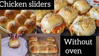 chicken cheese sliders recipe without oven by cooking and vlogging by zoha [upl. by Haase372]