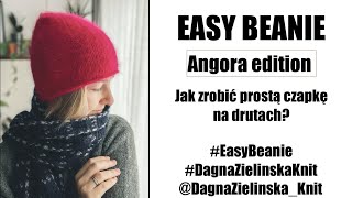 EASY BEANIE ANGORA EDITION Jak zrobić prostą czapkę na drutach [upl. by Auohp805]