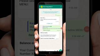 Karur Vysya Bank Balance Check in WhatsApp  KVB WhatsApp banking Tamil  Shorts  Star online [upl. by Aynat]