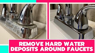 How To Remove Calcium From Faucet  Hard Water Stain Removal  Easy Green Cleaning [upl. by Linn944]