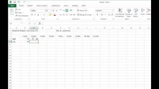 Weather Data in Excel [upl. by Iddo268]