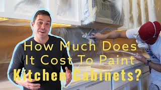 How Much Does it Cost to Paint Kitchen Cabinets interiorpainting cabinetpainting [upl. by Hertz]