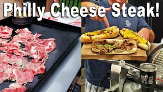 Philly Cheese Steak on the Weber Griddle [upl. by Enirehtak762]