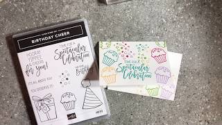 Epis 165 simplestamping Stampin Up Birthday Card Birthday Cheer Stamping with DonnaG [upl. by Almeida]