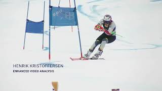 Henrik Kristoffersen Enhanced Video Analysis  GS Alpine Skiing [upl. by Aicilyt]