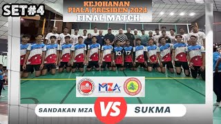 SET4FINAL  SANDAKAN MZA VS SUKMA SABAH PIALA PRESIDEN SAVA 2024 DEWAN ARENA MASYARAKAT SEMPORNA [upl. by Fin]