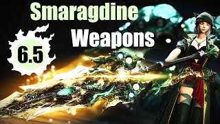 All NEW Smaragdine Weapons  Patch 65  Showcase in 4KUHD [upl. by Atiuqrahc]