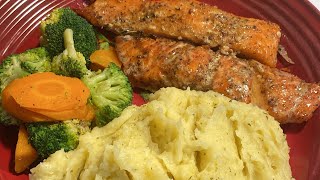 OVEN BAKED SALMON HONEY LEMON and GARLIC BUTTER [upl. by Kelsi25]